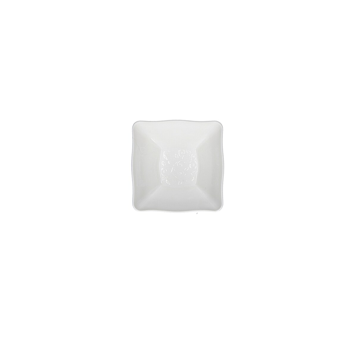 Zestaw 6 misek kwadratowych głębokich Florentina - Biały, 11 cm