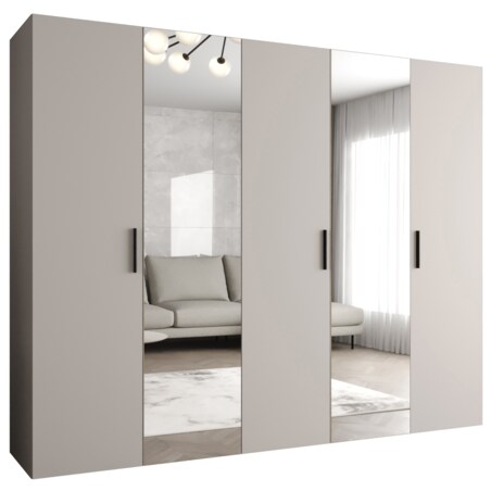 Szafa uchylna otwierana BARI 2 250 wys. 202 cm Kaszmir + u. Czarny