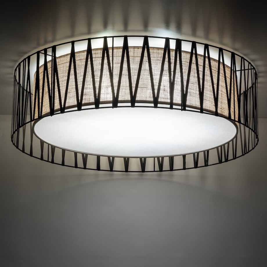 Plafon Sufitowa 72Cm 4Xe27 Harmony Nature Tk Lighting Boho Juta Pleciony