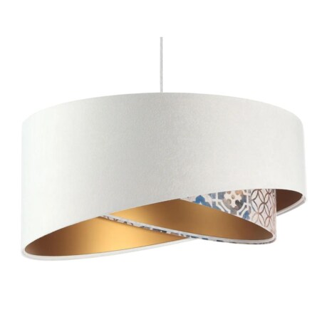 Lampa wisząca ALBIT GOLD biała/złota