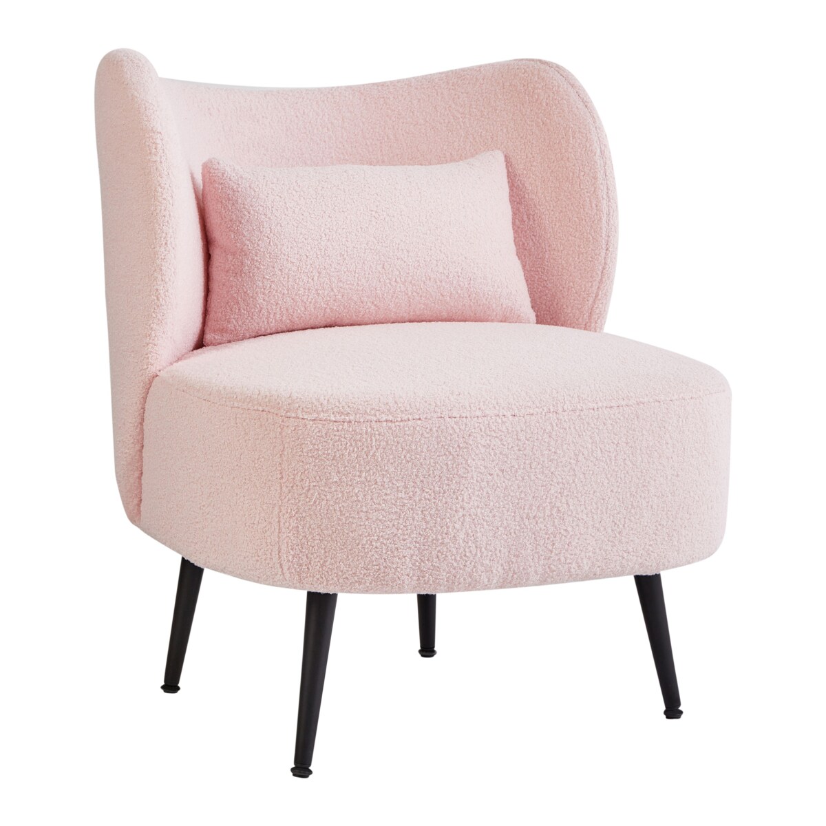 Fotel OTSBY II Boucle Pastelowy róż