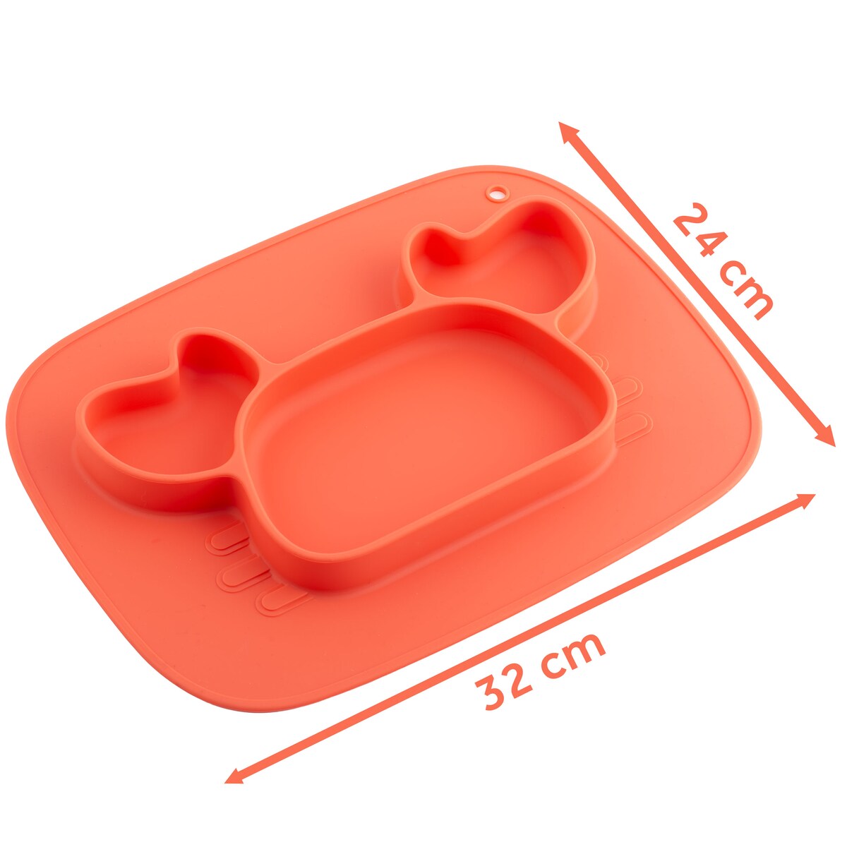 Talerzyk dla dziecka silikonowy do karmienia Krab czerwony Ricokids