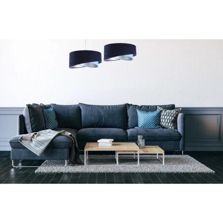 Lampa wisząca THUNDERCLOUD BLUE granatowa/srebrna