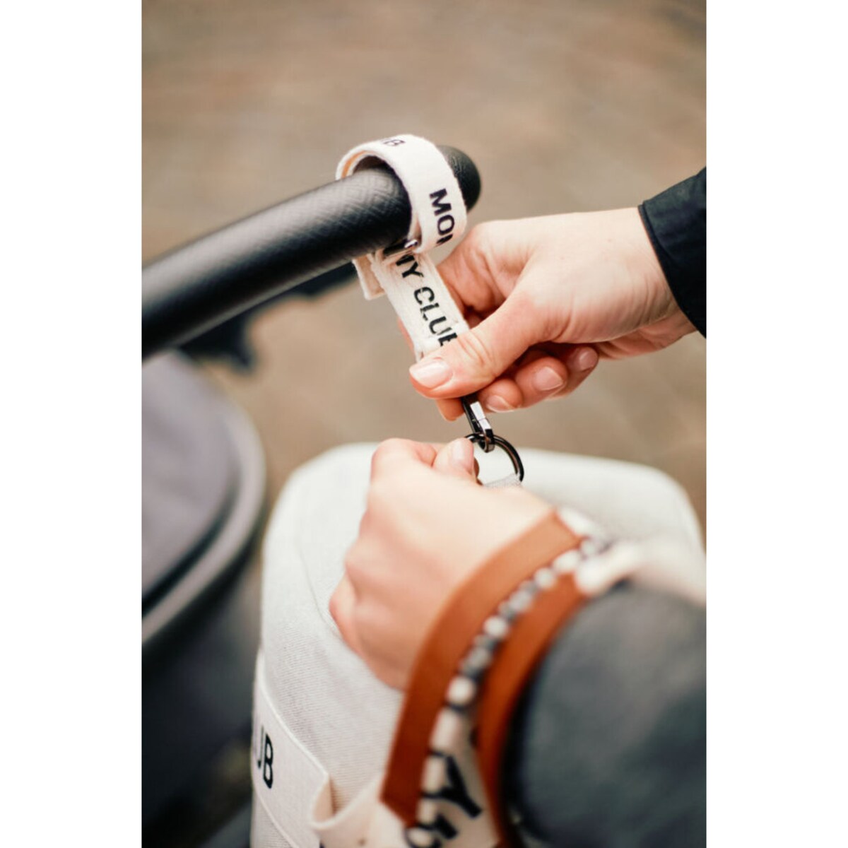 Childhome Torba do wózka Mommy Club Signature Off White