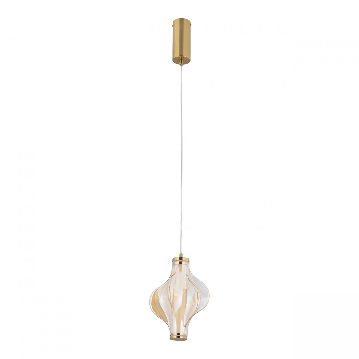 Lampa wisząca LED 8W ELVA Brass bursztynowa TK Lighting – regulowana, ciepłe światło 3000K, 1032 lm