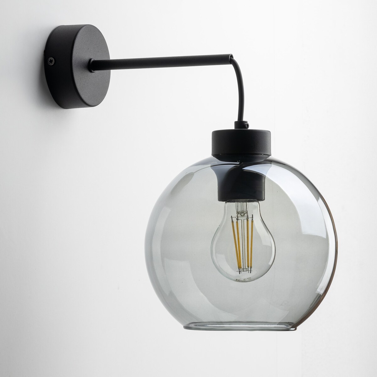 Kinkiet ścienny TK Lighting CUBUS 10243 grafitowy/czarny E27 nowoczesny stalowy do salonu i sypialni