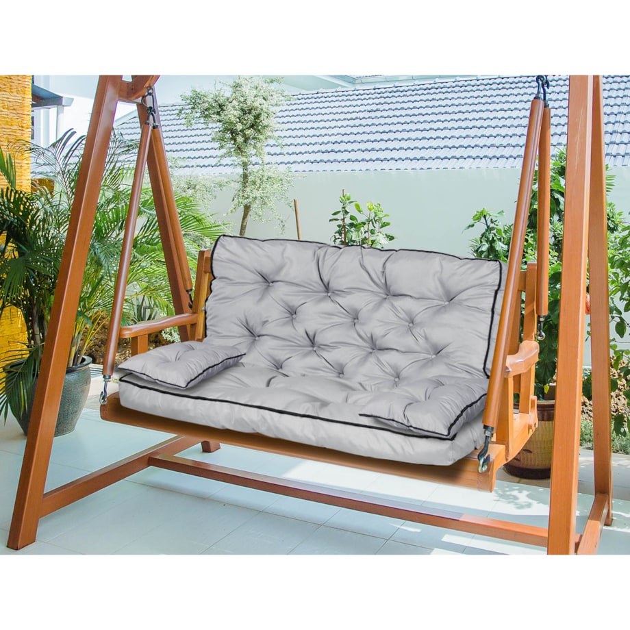 Poduszka Huśtawkę Ogrodową 120X60X50 Cm + 2 Poduszki Na Ławkę Ogrodowa