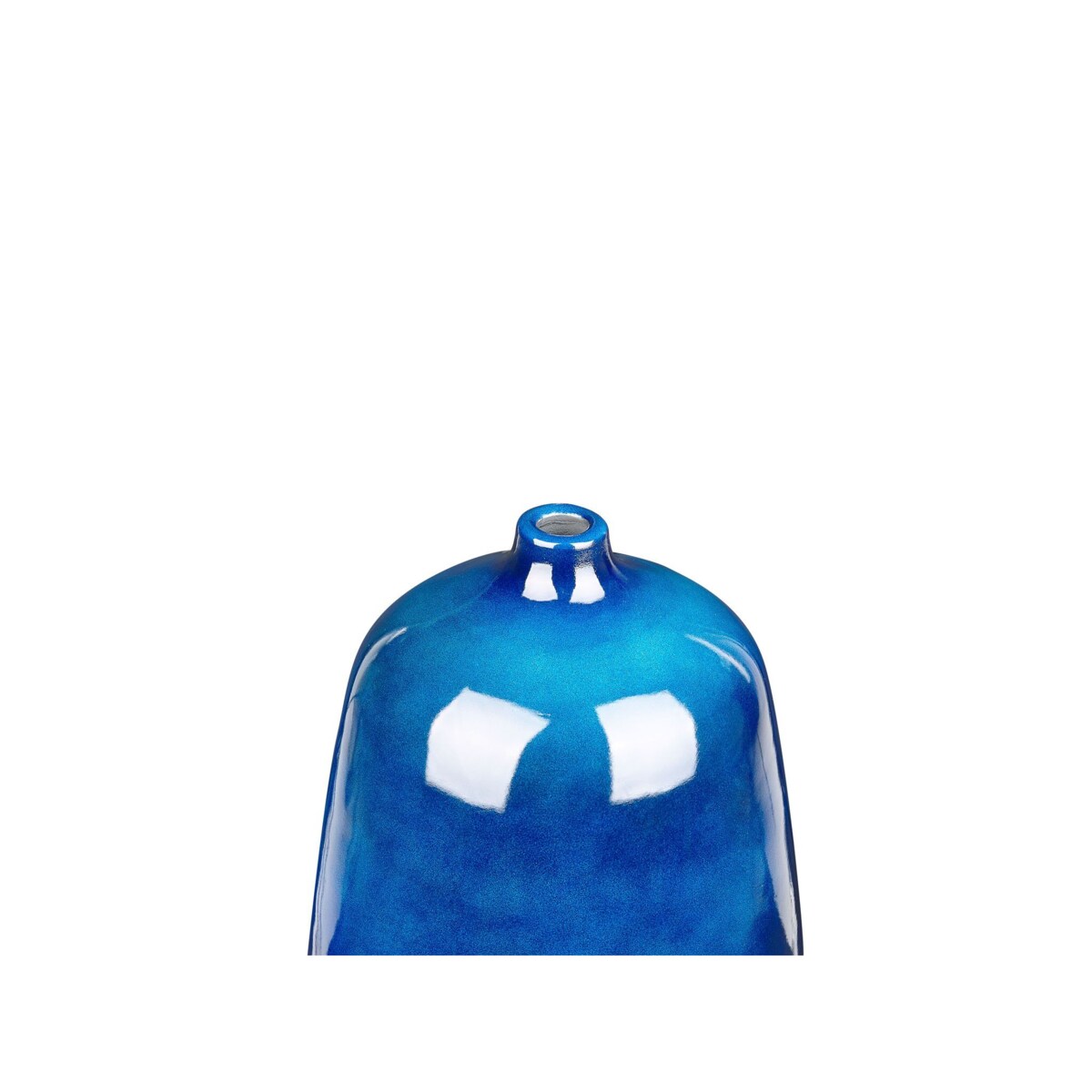 Wazon na kwiaty z terakoty 45 cm niebieski VITORIA