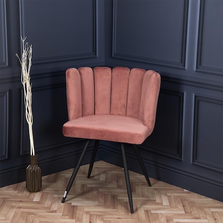 Krzesło Paum VIC różowe tapicerowane