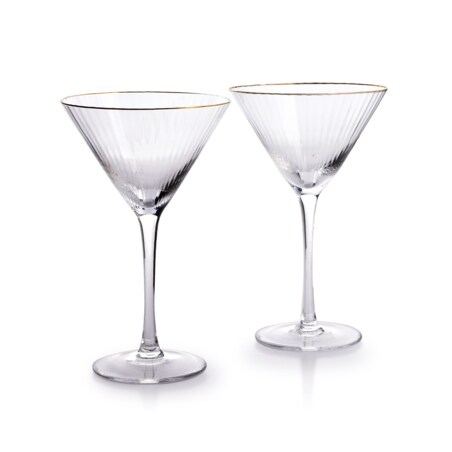 MADA GOLD Komplet 2 KIELISZKÓW DO MARTINI 300ml 12x8xh18cm
