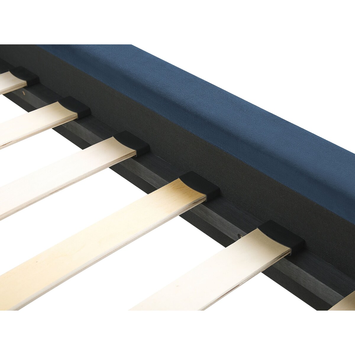 Łóżko welurowe 140 x 200 cm niebieskie MARVILLE