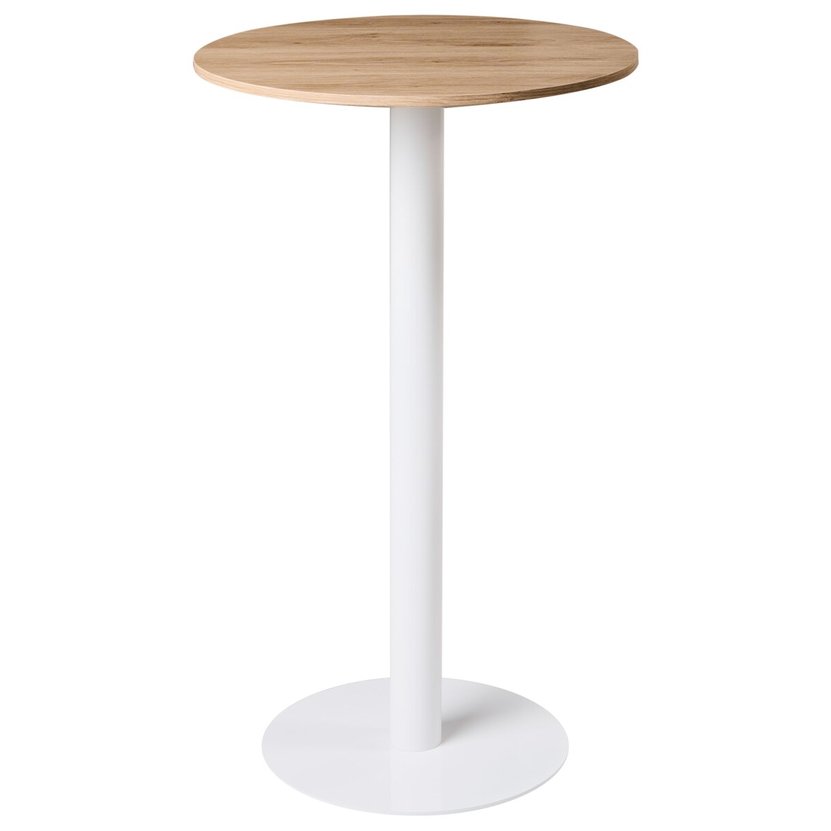Stół barowy MORELLA Jasny brąz/ biały 60 cm 60 cm