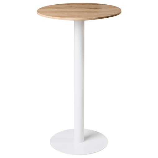 Stół barowy MORELLA Jasny brąz/ biały 60 cm 60 cm