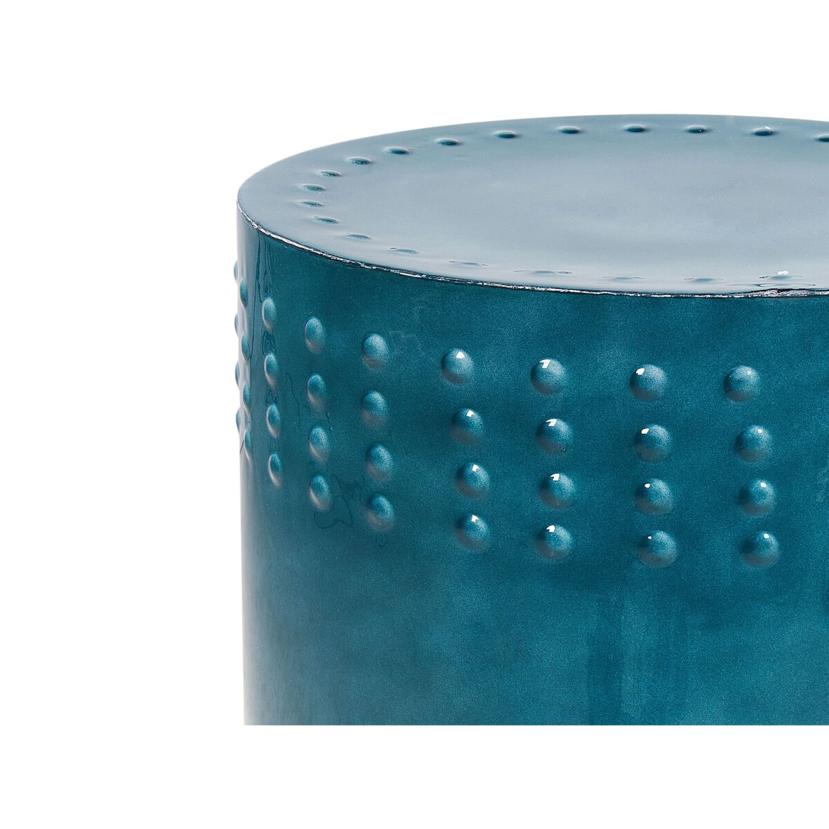 Stolik pomocniczy metalowy niebieski ABRA