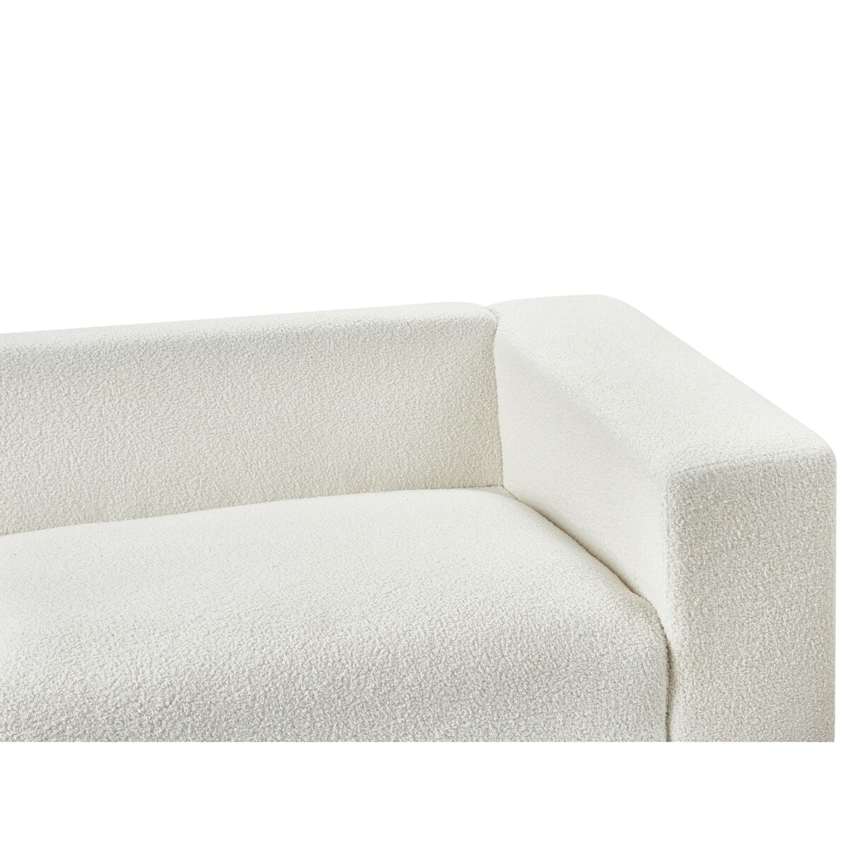 Sofa boucle 3-osobowa złamana biel NIVALA