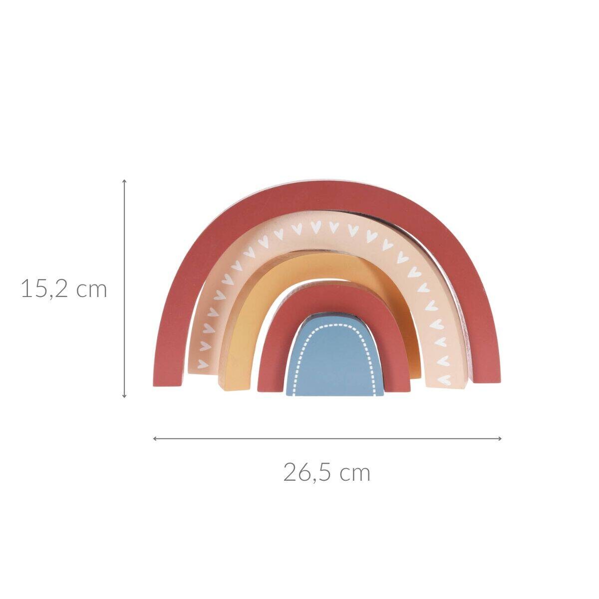 Drewniana tęcza, dekoracja do pokoju dziecka, 26,5 x 2,5 x 15,2 cm
