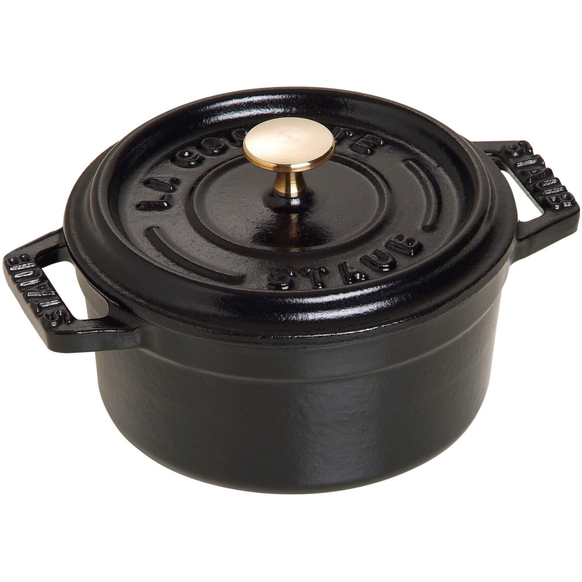 Zestaw 6 mini garnków żeliwnych Staub - 250 ml, Czarny