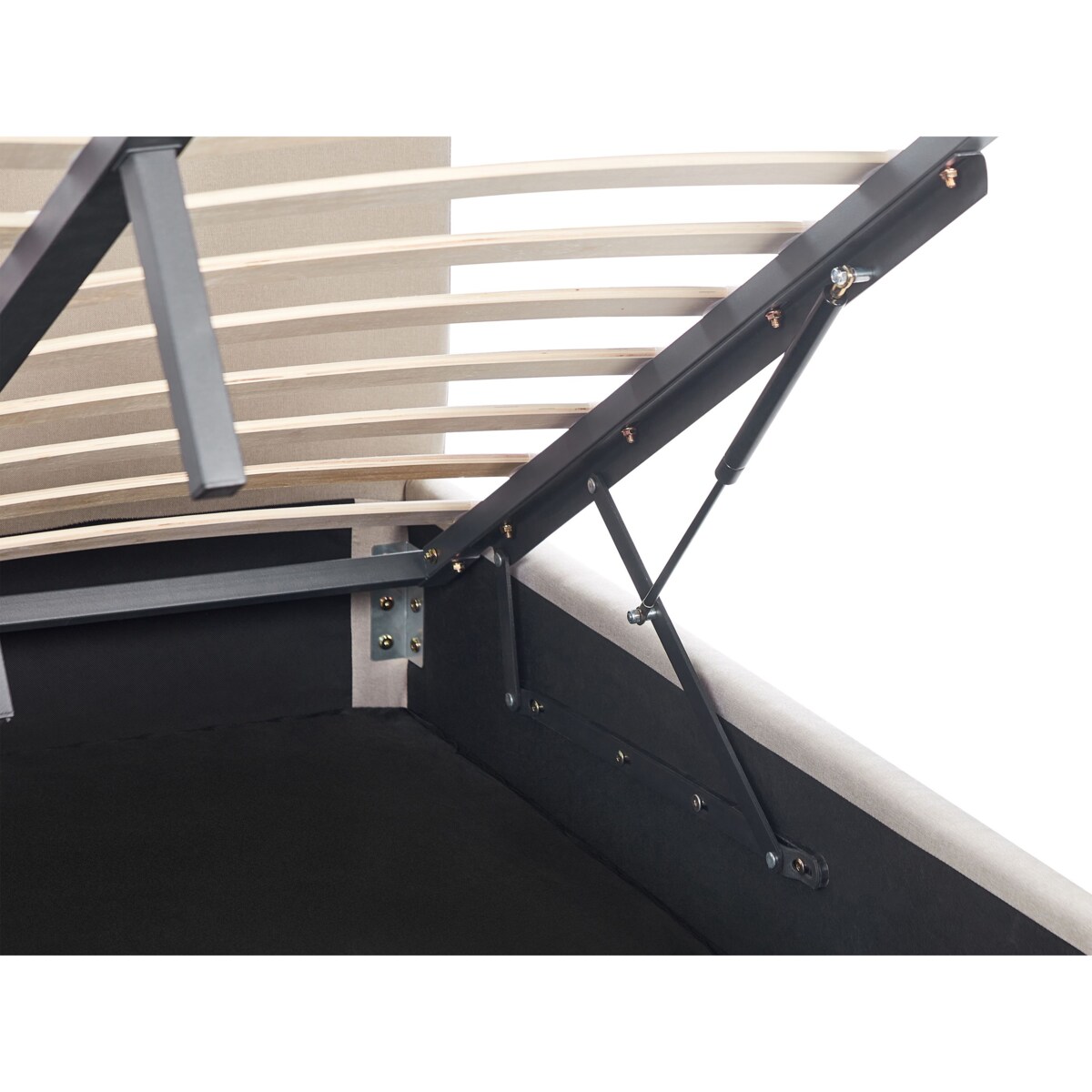 Łóżko z pojemnikiem RENNES 160 x 200 cm Beżowy