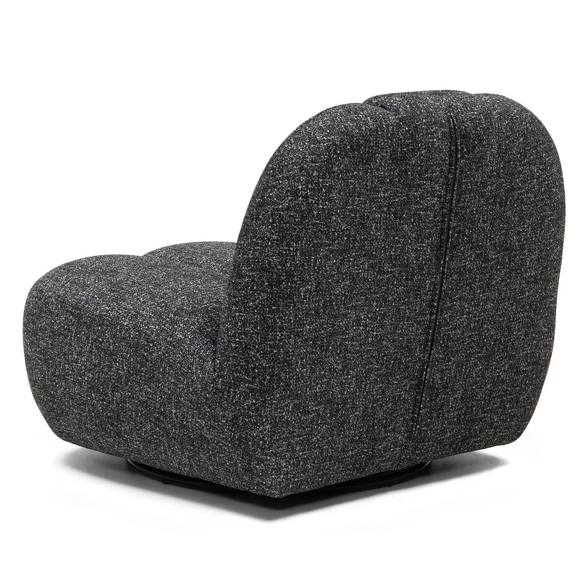 Fotel obrotowy ciemnoszary melanż bouclé Bulk