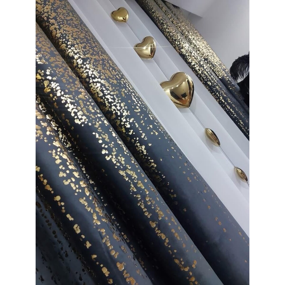 Zasłona welurowa Złoty Deszcz 140x270 cm