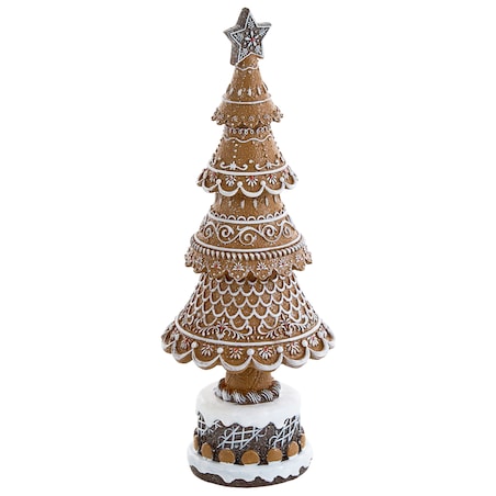 Zestaw 2 dekoracji świątecznych KOPPELO 33/42 cm Choinka Brązowy