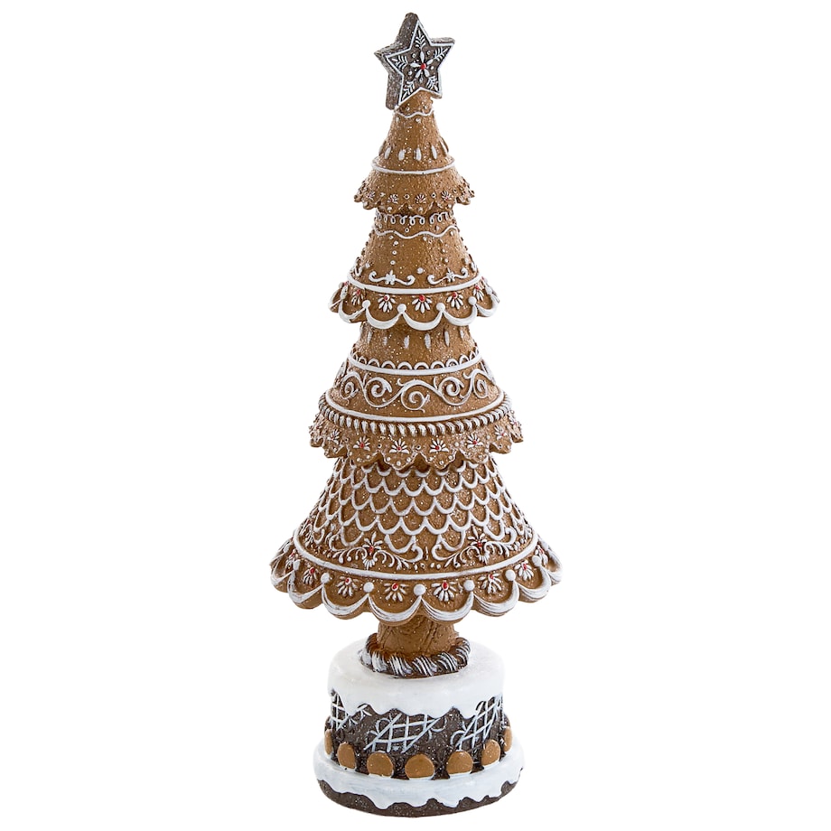 Zestaw 2 dekoracji świątecznych KOPPELO 33/42 cm Choinka Brązowy