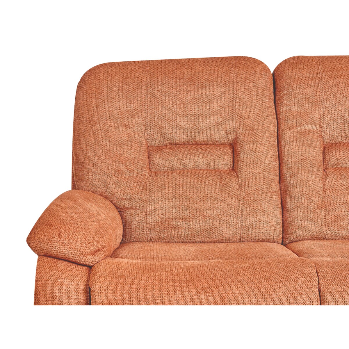 Sofa z manualną funkcją relaksu 2-osobowa pomarańczowa BERGEN