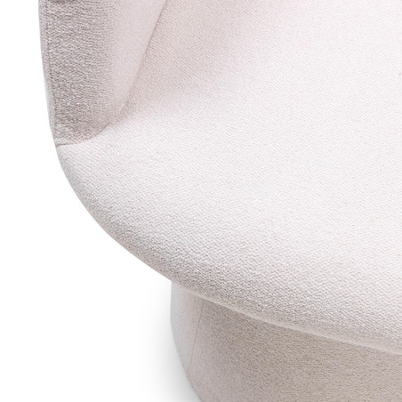 Krzesło obrotowe jasnobeżowe bouclé Nalf