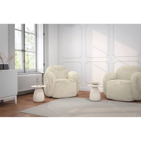 Stolik drewniany różne kolory Baobab 34, kolor biały ral