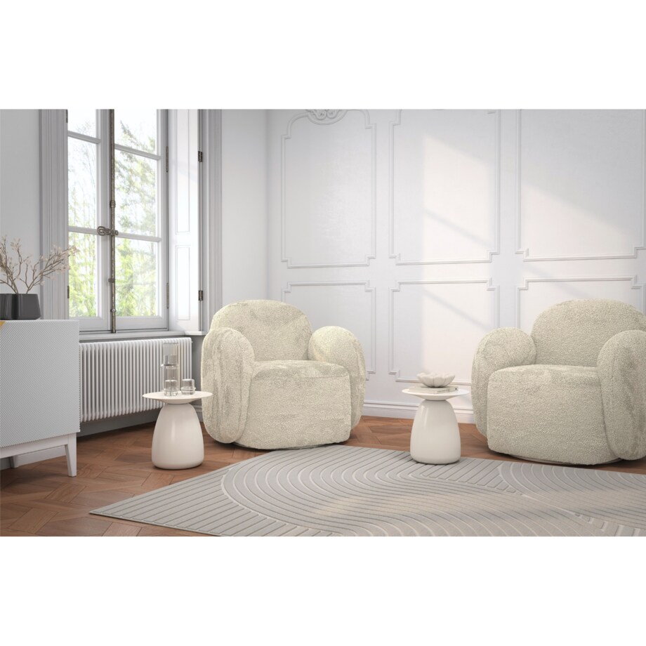 Stolik drewniany różne kolory Baobab 34, kolor biały ral