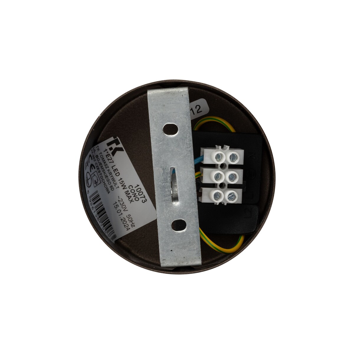 Lampa wisząca CONO BROWN 10073 TK Lighting brązowa metalowa E27 regulowana do salonu i jadalni