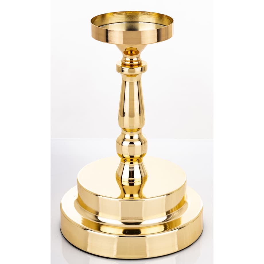 Świecznik złoty z kloszem 41x15 cm KANDILA
