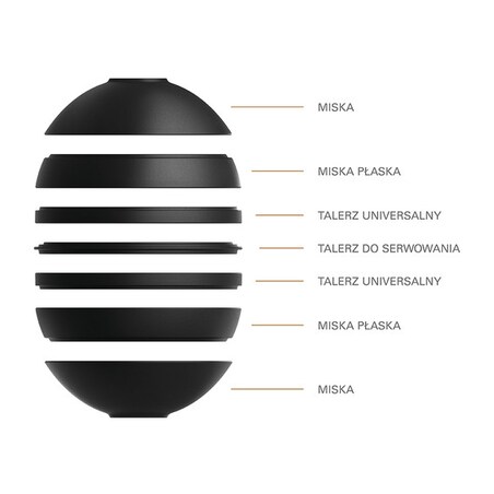 Zestaw naczyń Iconic La Boule czarny, Villeroy & Boch