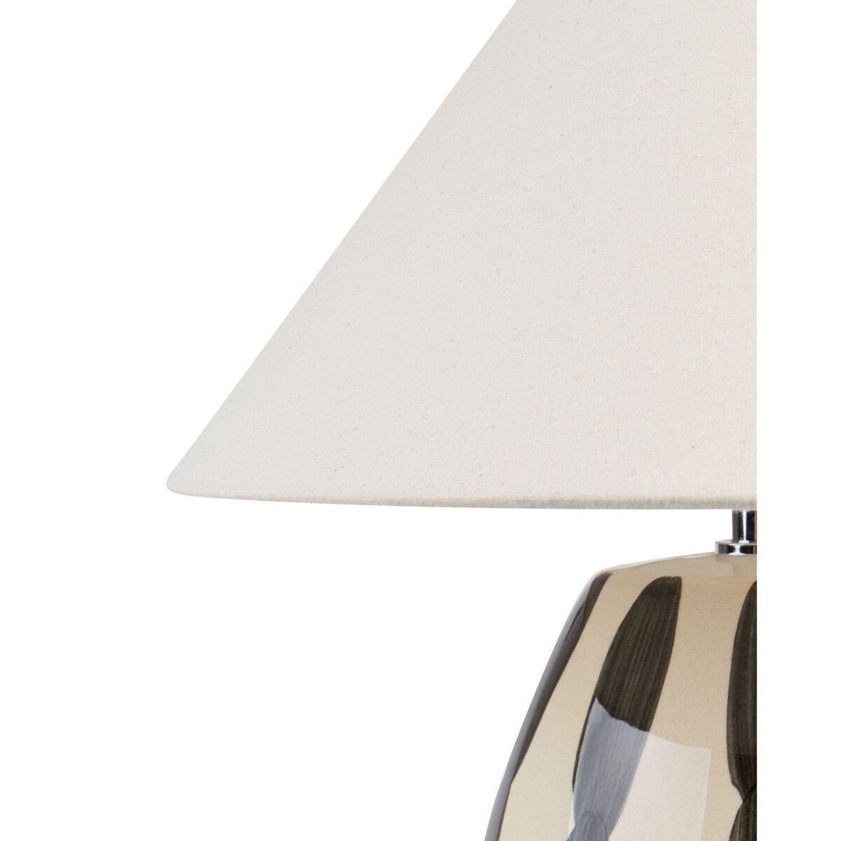 Lampa stołowa ceramiczna beżowo-czarna LUCHETTI