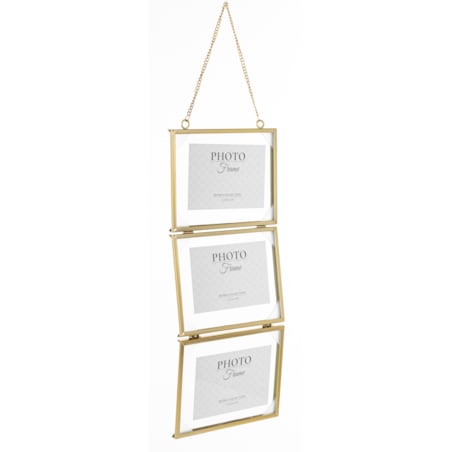 Ramki 3 szt. wiszące i połączone 64x20x15 cm CONNESSIONE złota