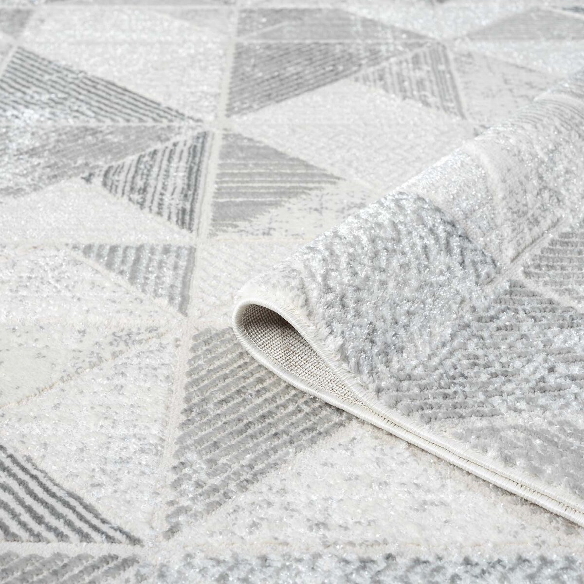 Dywan strukturalny geometryczny Antique 2310 Szary 80x300