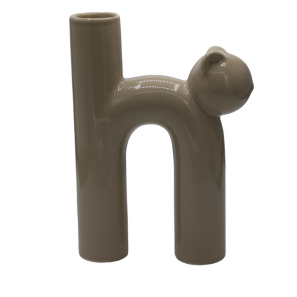 Wazon ceramiczny kot 25x18,2x6,5 cm GATELO beżowy