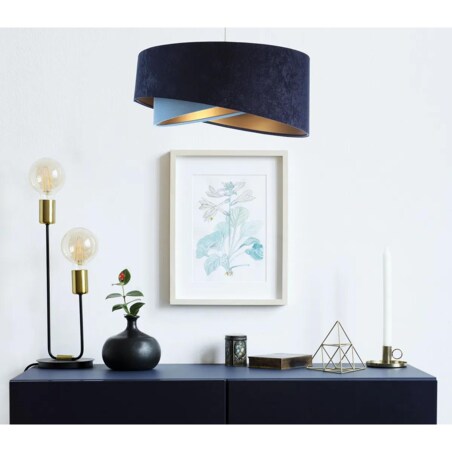 Lampa wisząca THUNDERCLOUD BLUE granatowa/złota