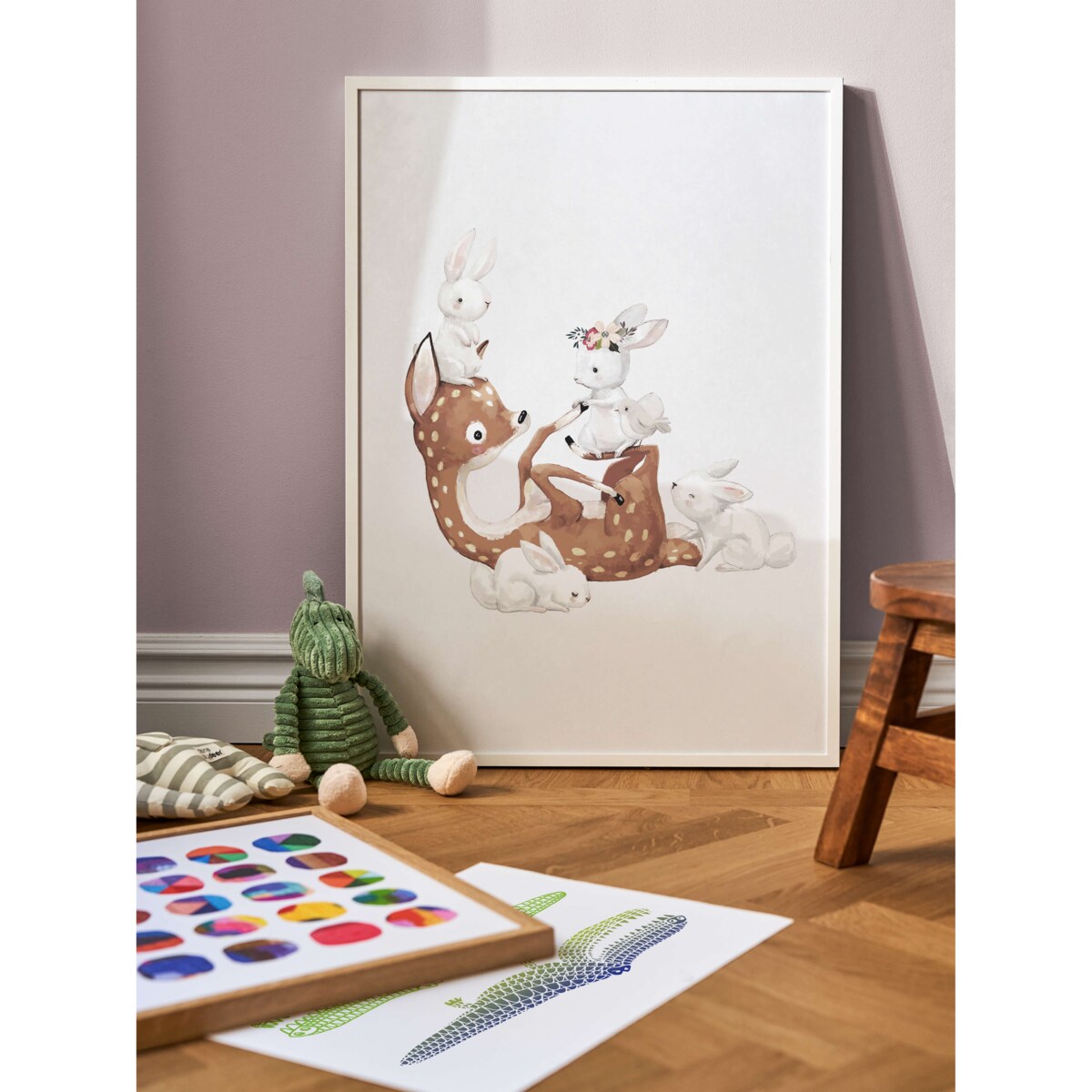 Poster Story, Plakat, Obraz - Sarenka z Zajączkami, wymiary 30 x 42 cm