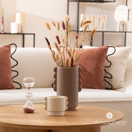 Ceramiczna osłonka na doniczkę WAVY BLISS, Ø 18 cm