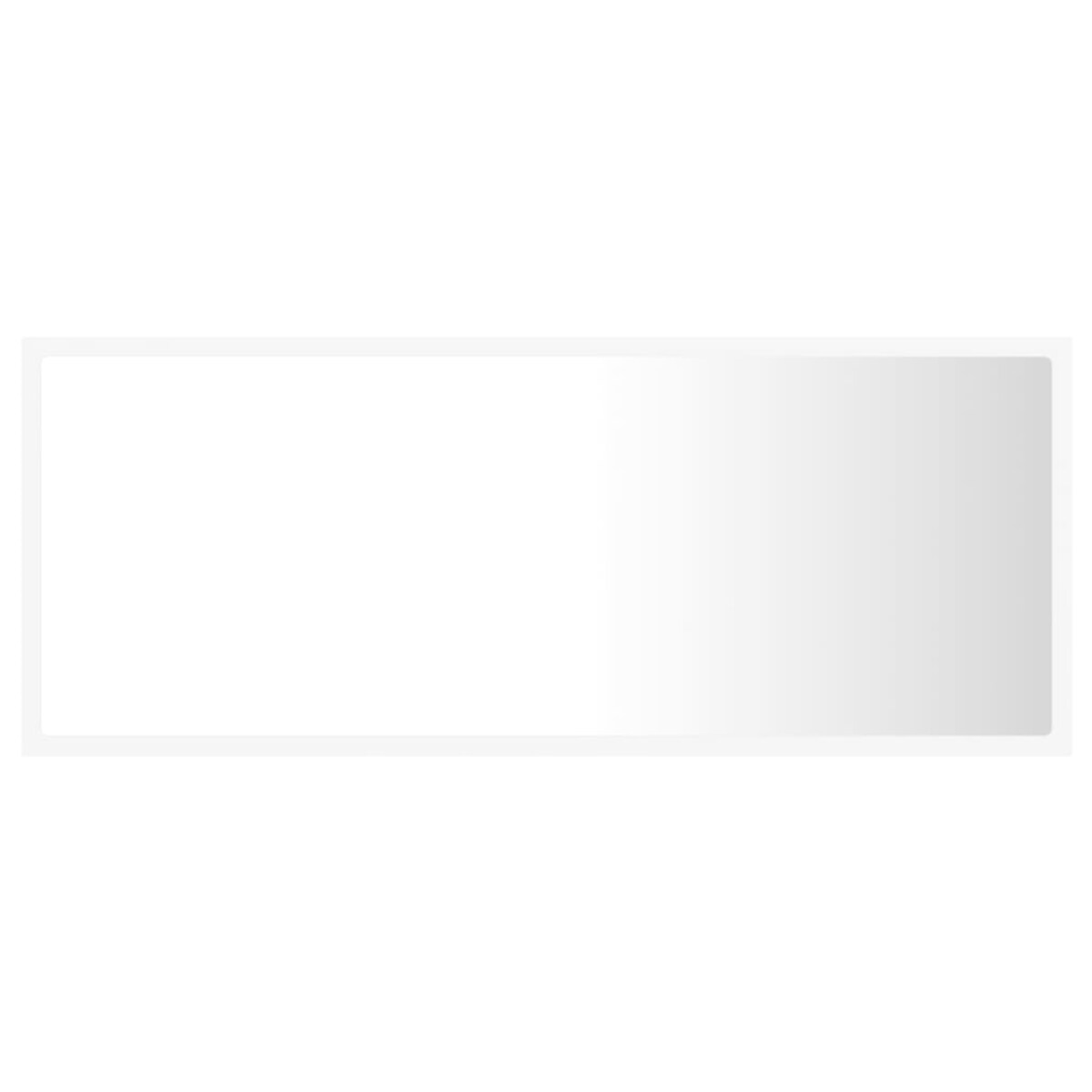 vidaXL Lustro łazienkowe z LED, białe, 100x8,5x37 cm, akryl