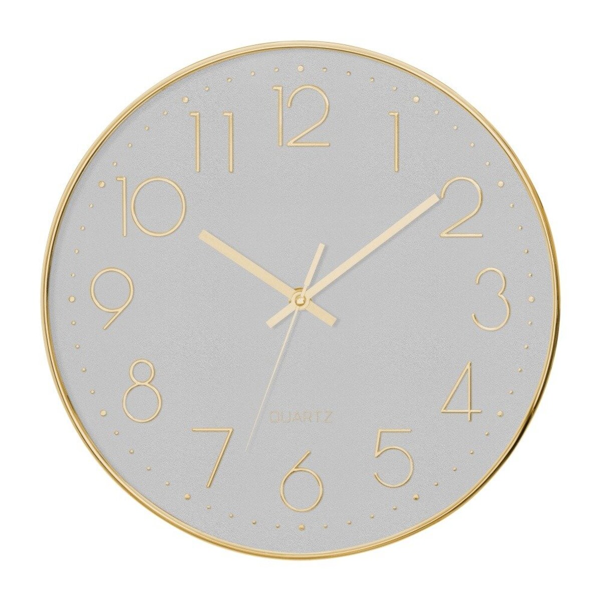 Zegar ścienny do sypialni, pokoju dziecięcego z cichym mechanizmem, szary, Ø 30 cm