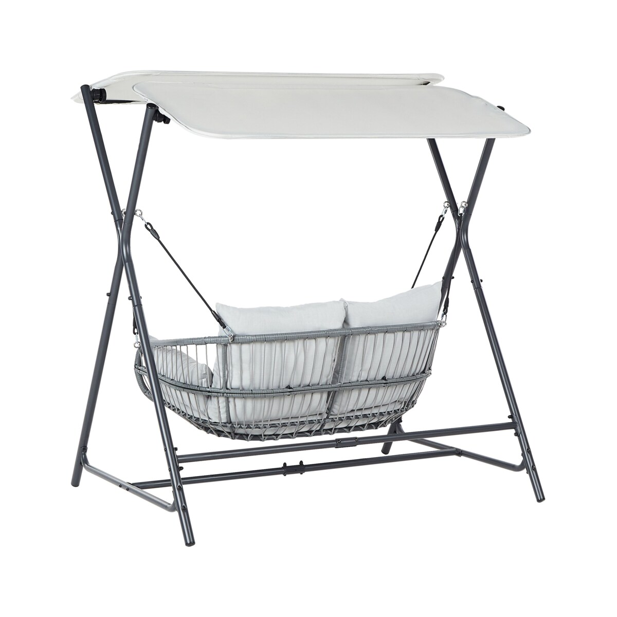 Huśtawka ogrodowa FIASTRA Metal Jasnoszary