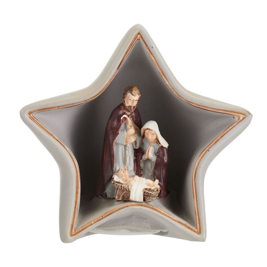 VILLA ITALIA Szopka bożonarodzeniowa LED Gwiazda 9,5 cm HOLY FAMILY