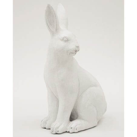 Dekoracja - siedzący biały królik 35x20x13,5 cm ALBUS