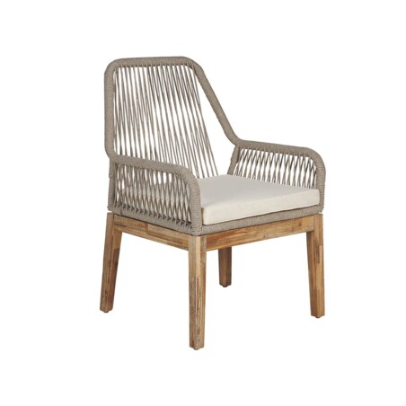 Zestaw ogrodowy dla 4 osób OLBIA z poduszkami Beton Beżowy