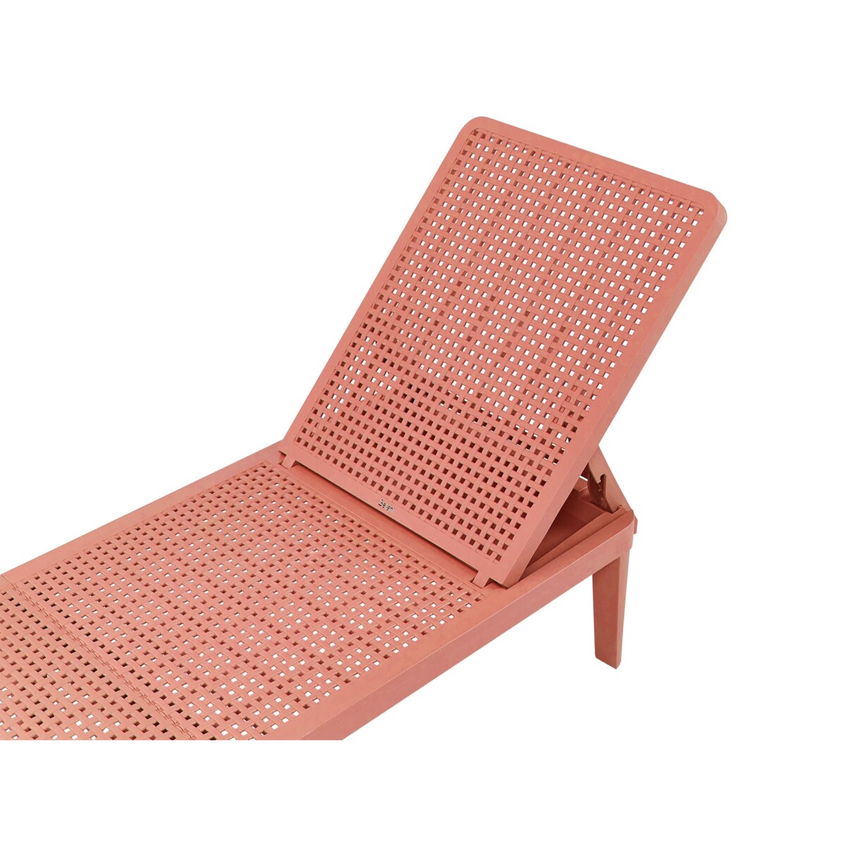 Leżak ogrodowy OSSIMO Rozkładany Materiał syntetyczny Czerwony