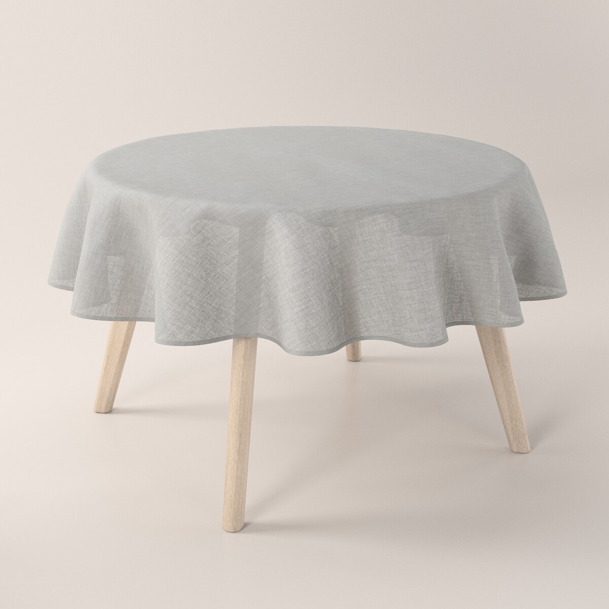 Obrus okrągły 160 x 160 cm szary
