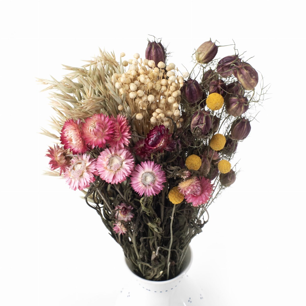 Zestaw suszonych kwiatów Siena - suszone kwiaty do wazonu