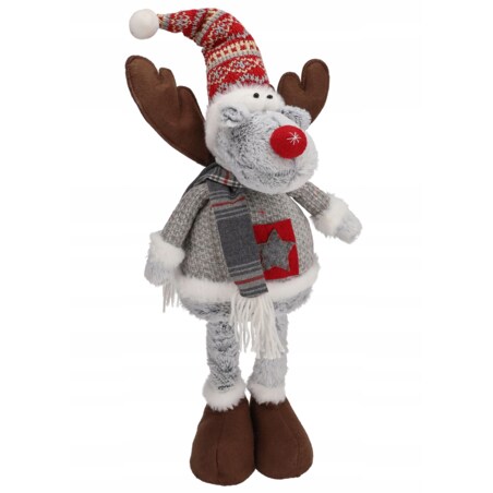 RENIFER świąteczny DUŻY dekoracja świąteczna ŁOŚ